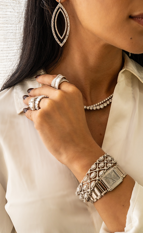 Image of woman wearing fashion jewelry