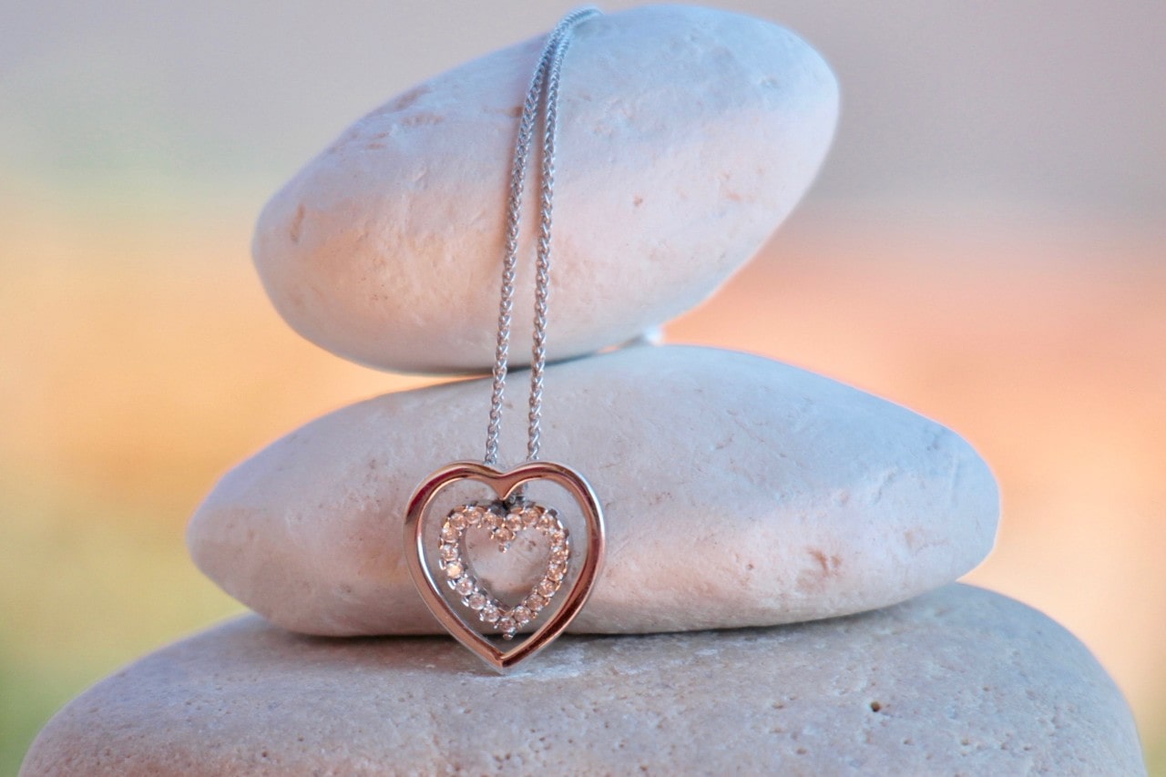 Necklace Sitting on Three Rocks